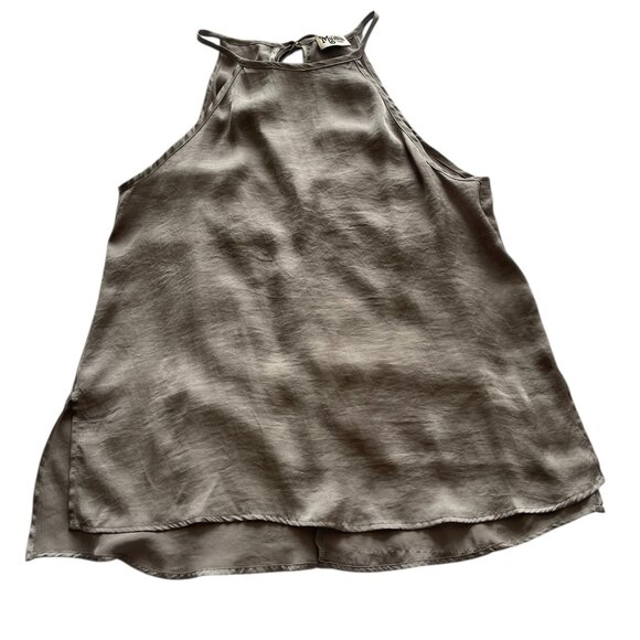 Show Me Your Mumu Tunic Tank Top with Tie Back Taupe‎ SZ Large - Picture 2 of 6